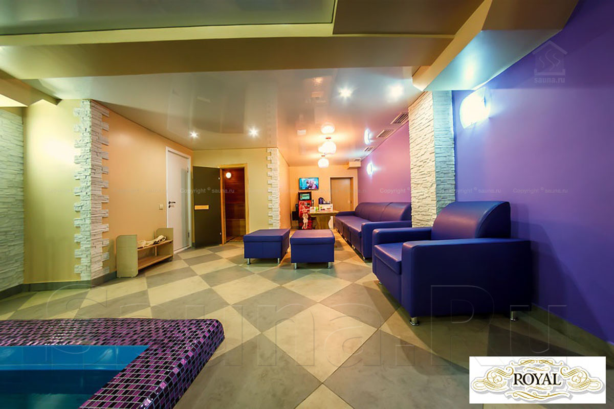 Фиолетовая сауна Сауны Роял